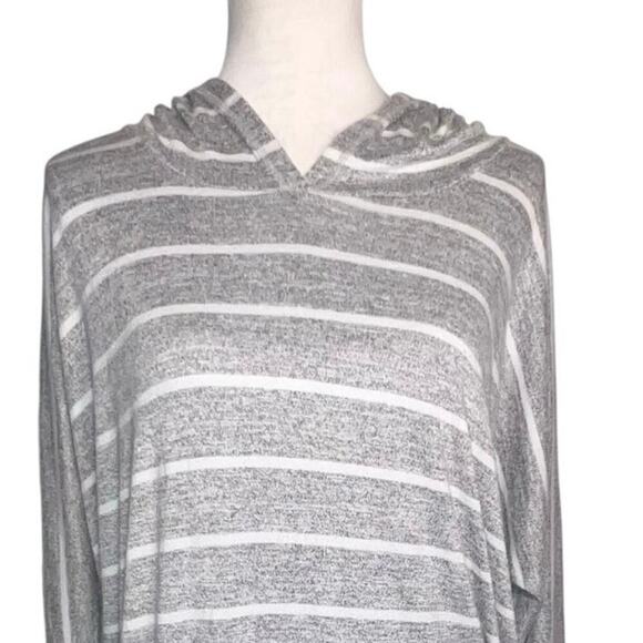 Market & Spruce Karlotta Women’s Size M Striped Hooded Dolman Oversized Knit Top - Picture 4 of 8